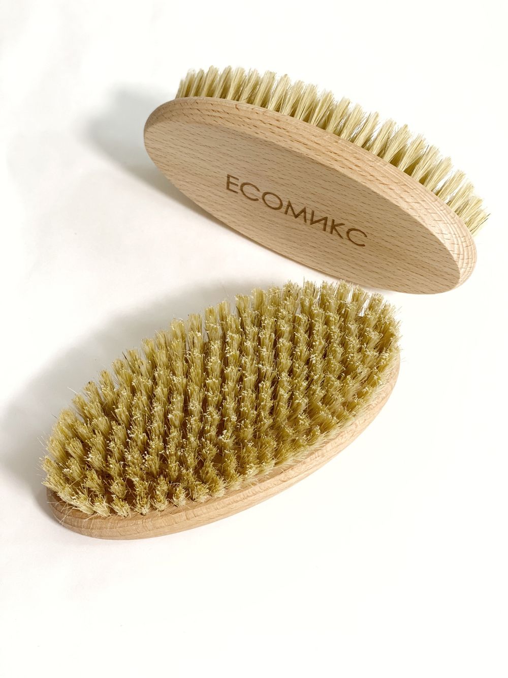 Щетка натуральная массажная без ручки щетина дикого кабана ( лимфодренажная щетка) ECOмикс