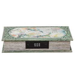 GAEM Шкатулка-книга с кодовым замком, L16 W5 H24 см