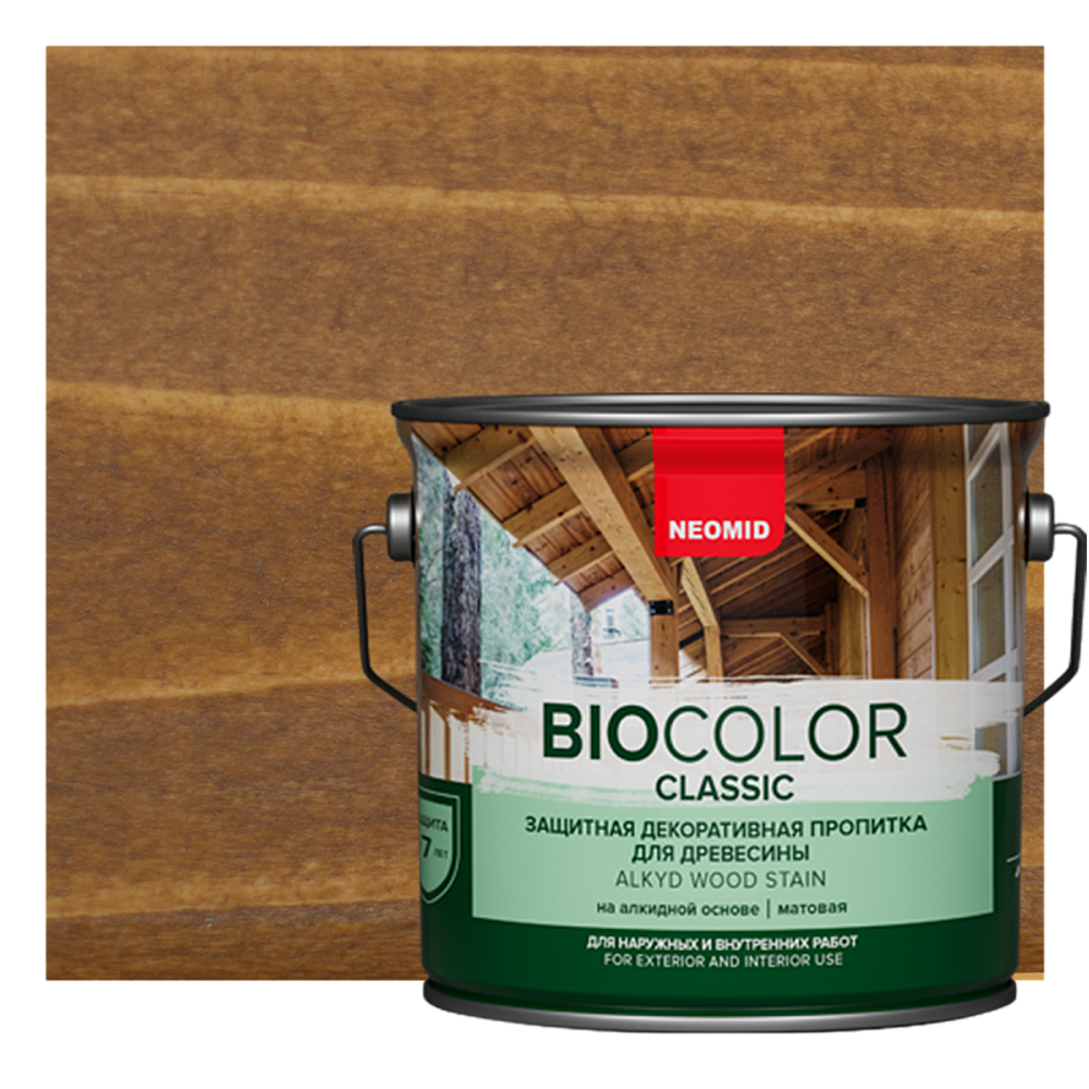 Защитная декоративная пропитка для древесины NEOMID BiO COLOR Classic