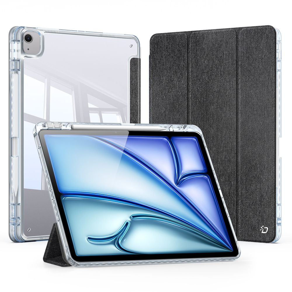 Чехол книжка черного цвета для iPad Air 13 (2024-) и iPad Pro 12.9 (2018, 2020, 2021, 2022), серия Unid Series Case от Dux Ducis