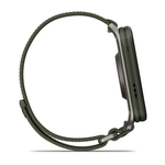 Умные часы Garmin Venu X1 темно зеленый с титановой задней крышкой и зеленым нейлоновым ремешком