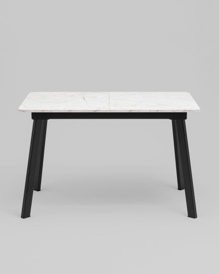 Стол Batu new 120-160/80/76 столешница ЛМДФ азул оникс подстолье металл черный