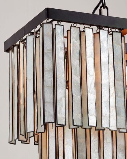 Черная прямоугольная люстра «Авиано»