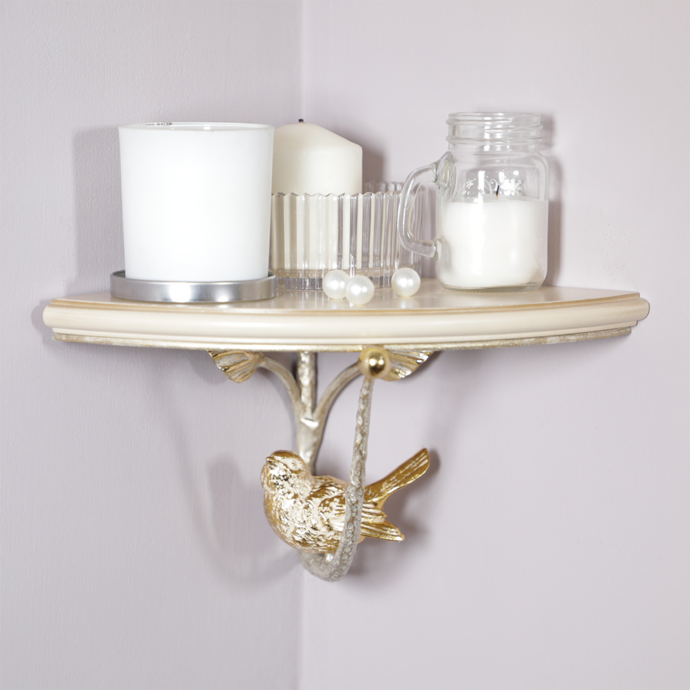 Полочка Терра Нота Айвори Мраморное золото