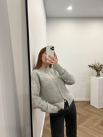 Кардиган Альпака серый