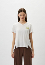 Футболка жен. AERONAUTICA 2224 белый лого салатовым AM