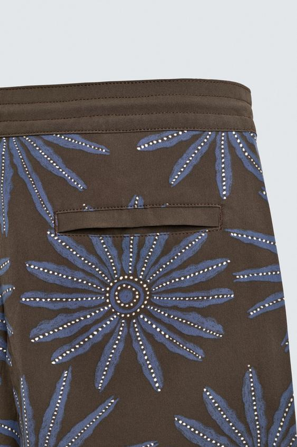 ZARA ДЛИННЫЕ ПЛАВКИ С ЦВЕТОЧНЫМ ПРИНТОМ, КОРИЧНЕВЫЙ