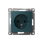 Розетка 1-м СП AtlasDesign 16А IP20 с заземл. механизм изумруд SE ATN000843