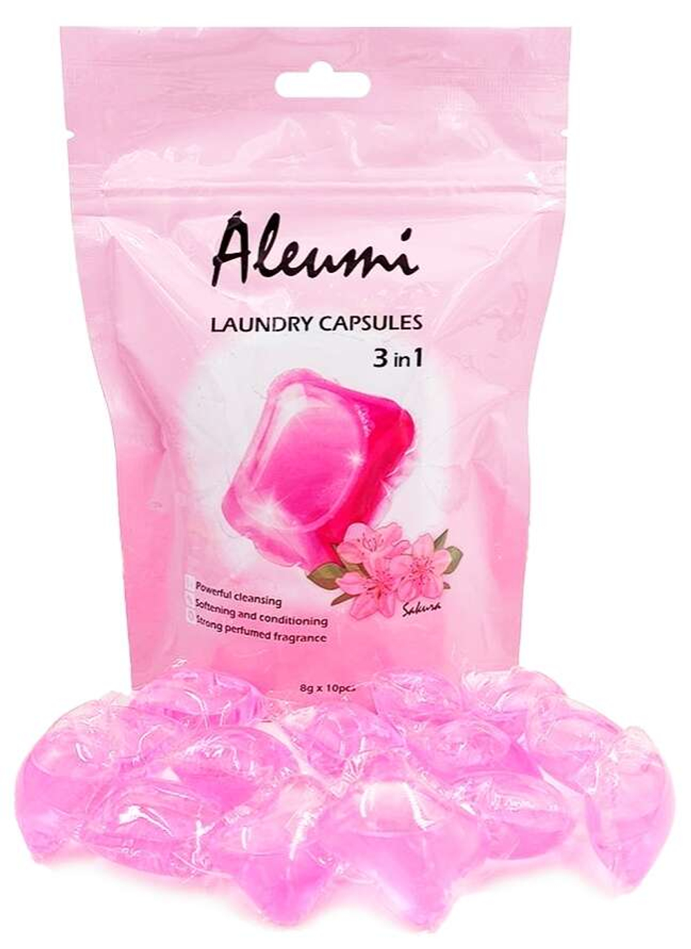 Aleumi капсулы для стирки 3в1, SAKURA 10 штук