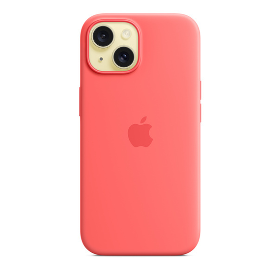 Чехол Apple iPhone 15 Silicone Case with MagSafe Guava (MT0V3ZM/A)
