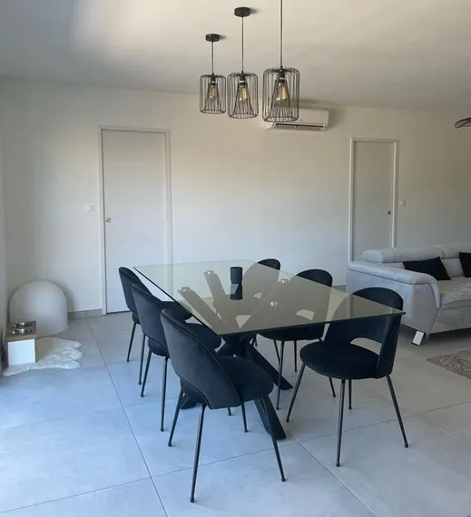 Стол Argo 180x100 см, стекло, черные ножки