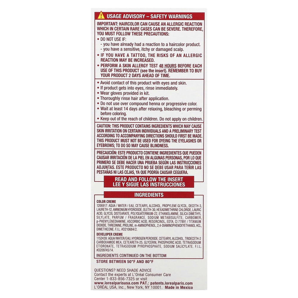 L'Oréal, Excellence Creme, Triple Care Color, 6A, светло-коричневый``, на 1 нанесение