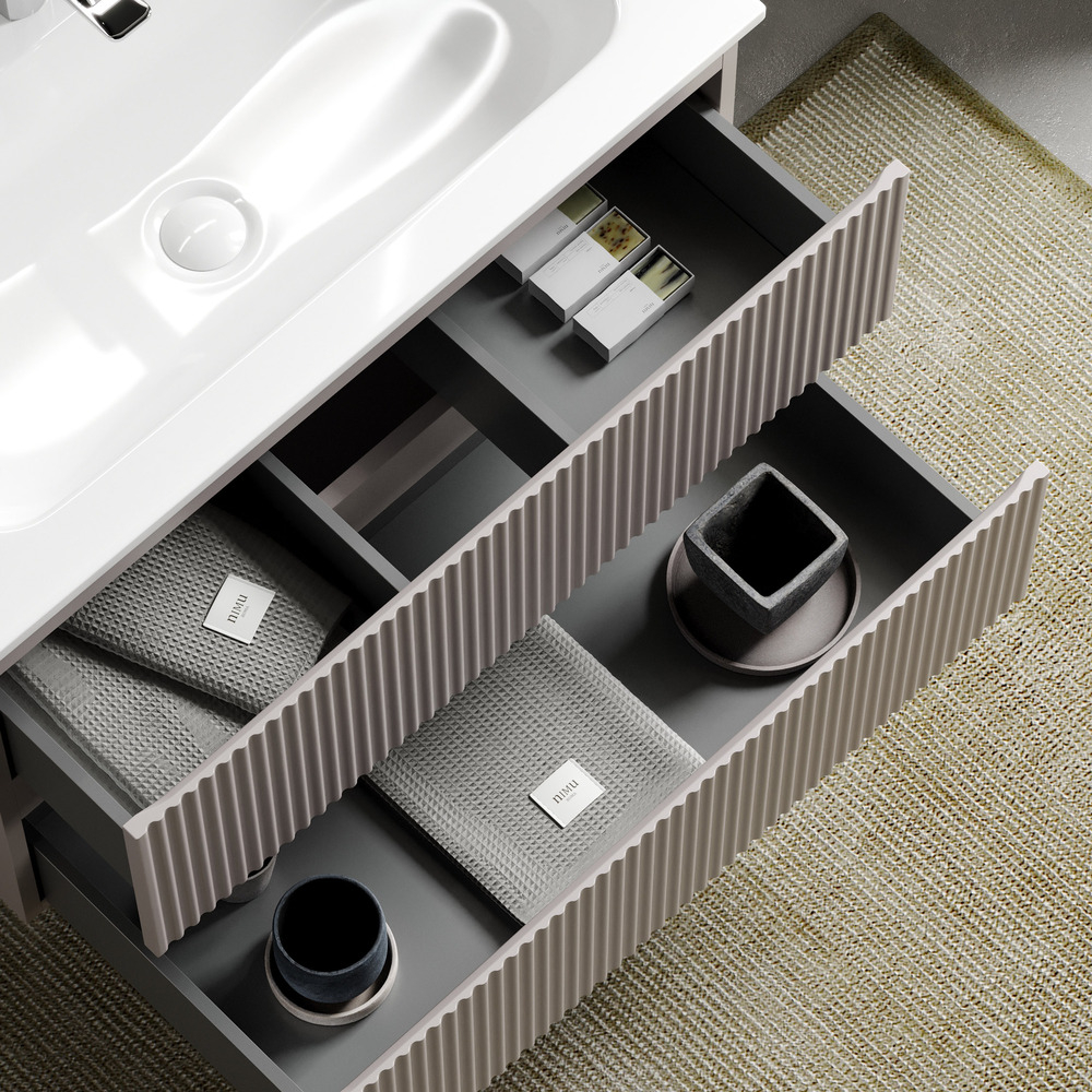 Тумба подвесная под раковину Sancos Snob R, Doha Soft 590х445х500