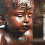 Кабинетная скульптура «ENFANT À LA SOURICIÈRE / Ребёнок и мышеловка»