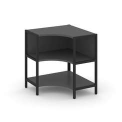 Shelf System Односекционный угловой стеллаж двухярусный SN.STMU-211 Антрацит/Металл Черный 810*810*8