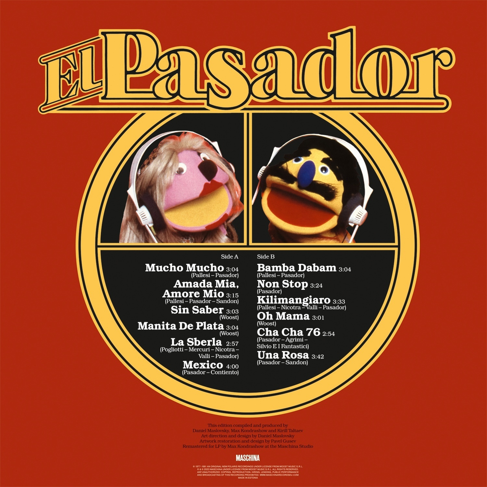 LP: El Pasador — «Amada Mia Amore Mio» (1978/2023) [Black Vinyl]