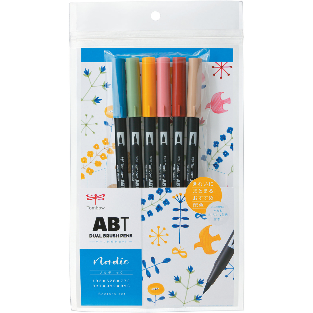 Набор Tombow AB-T Dual Brush 6 Nordic Set