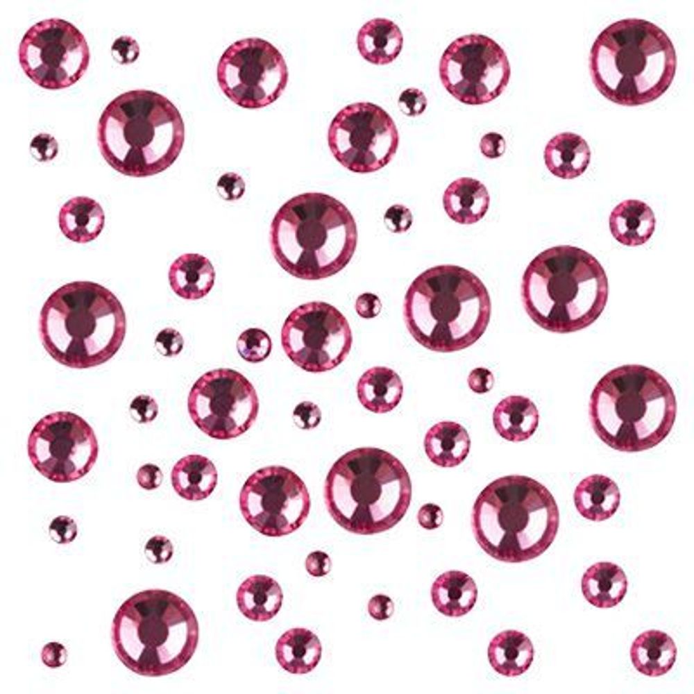 Стразы цветные микс размеров в баночке "Rose"