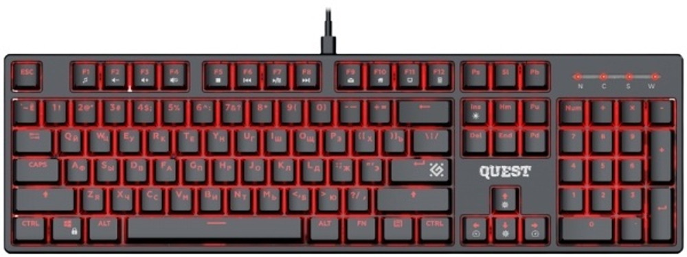 Клавиатура Defender Quest GK-596 черный