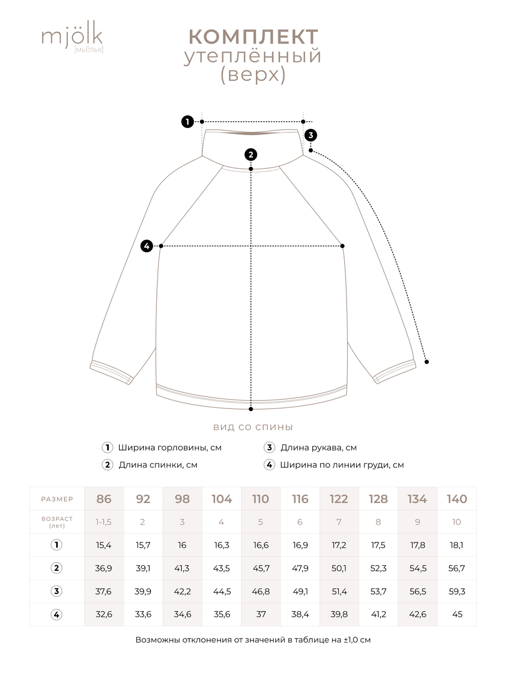 Утеплённый комплект Mjölk Desert Rose Moons
