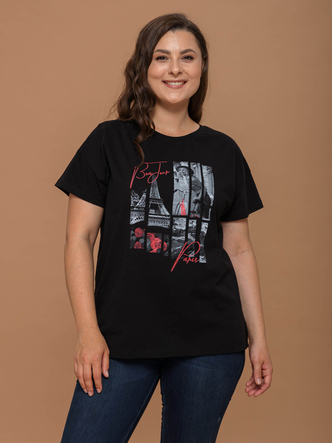 Футболка Фк-127П/черный-париж