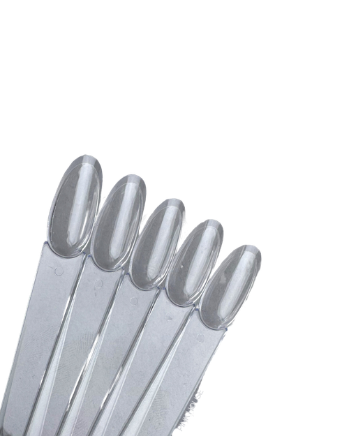 Палитра малый овал с бортиком прозрачная Pink House, 50 шт