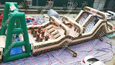 Надувная полоса препятствий "Патриот" 24*3*5 м