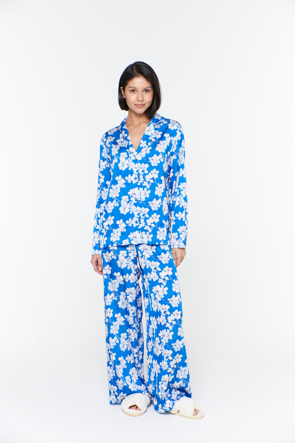 Шелковые брюки с цветами