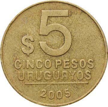 5 песо 2005 Уругвай