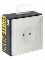 FORTE&PIANO Розетка 1-местная без заземления без защитных шторок винтовое крепление 10А FP218 белый IEK