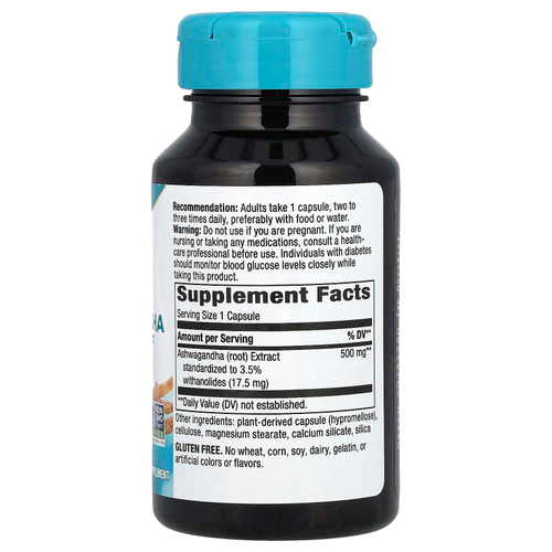 Nature's Way, Ашваганда, 500 мг, 60 веганских капсул