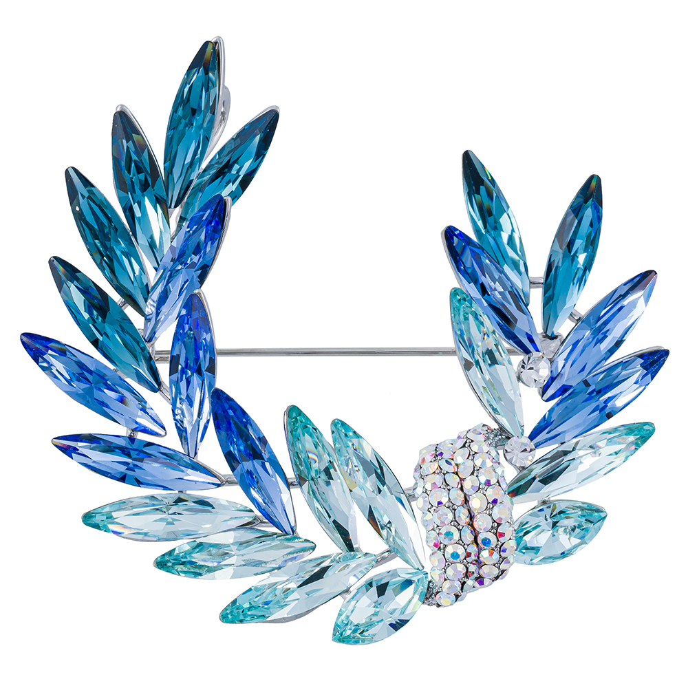 Брошь Fiore Luna КРЫЛЬЯ Zircon Crystal XR12879 BL/S