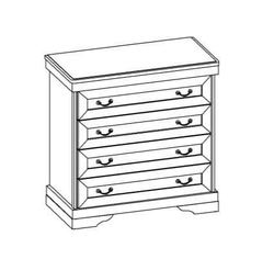 Комод София - 4, орех