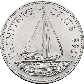 25 центов 1966 Багамские острова