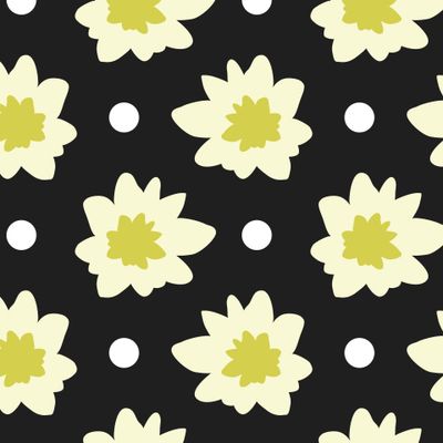 Простые лилии с горошком на черном