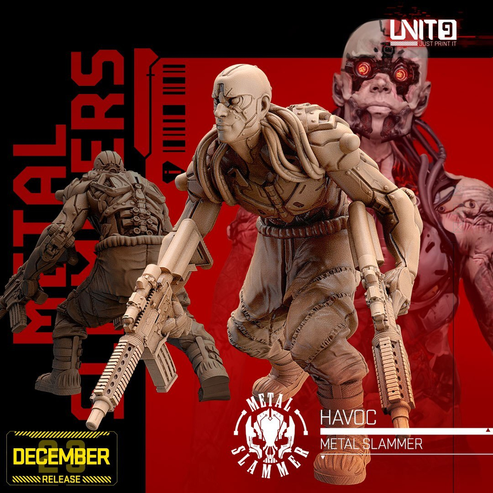 Мальстрём Cyberpunk - Aspect - Metal Slammers gang member Миниатюры 32-56-75mm