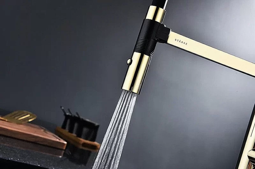 Смеситель для кухни Paulmark Leader Le214101-G золото