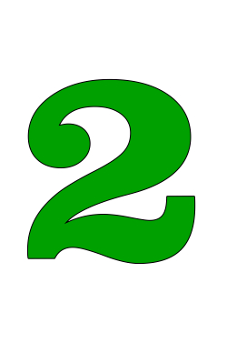 Наклейки цифры Policomprint М12, 3х4 см.