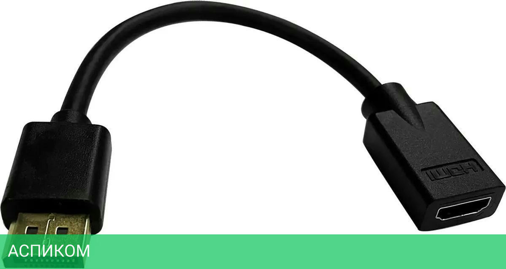 Переходник Buro BU-HDMI(F)-DP(M) черный