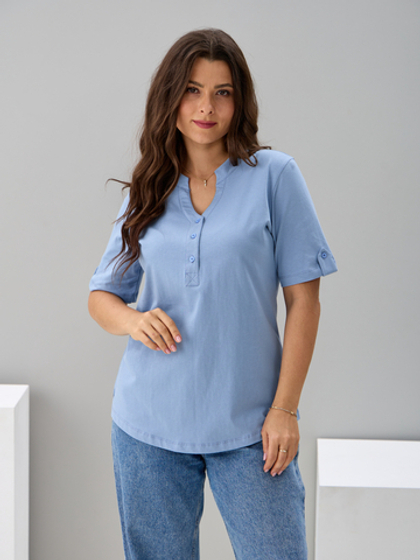 Блузка БЛ-122/голубой