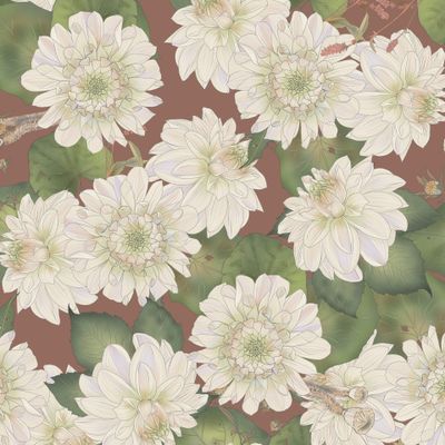 Бежевые георгины