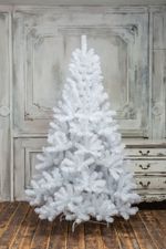 Искусственная белая елка «Жемчужная» (пвх) 240 см / 2.4 м