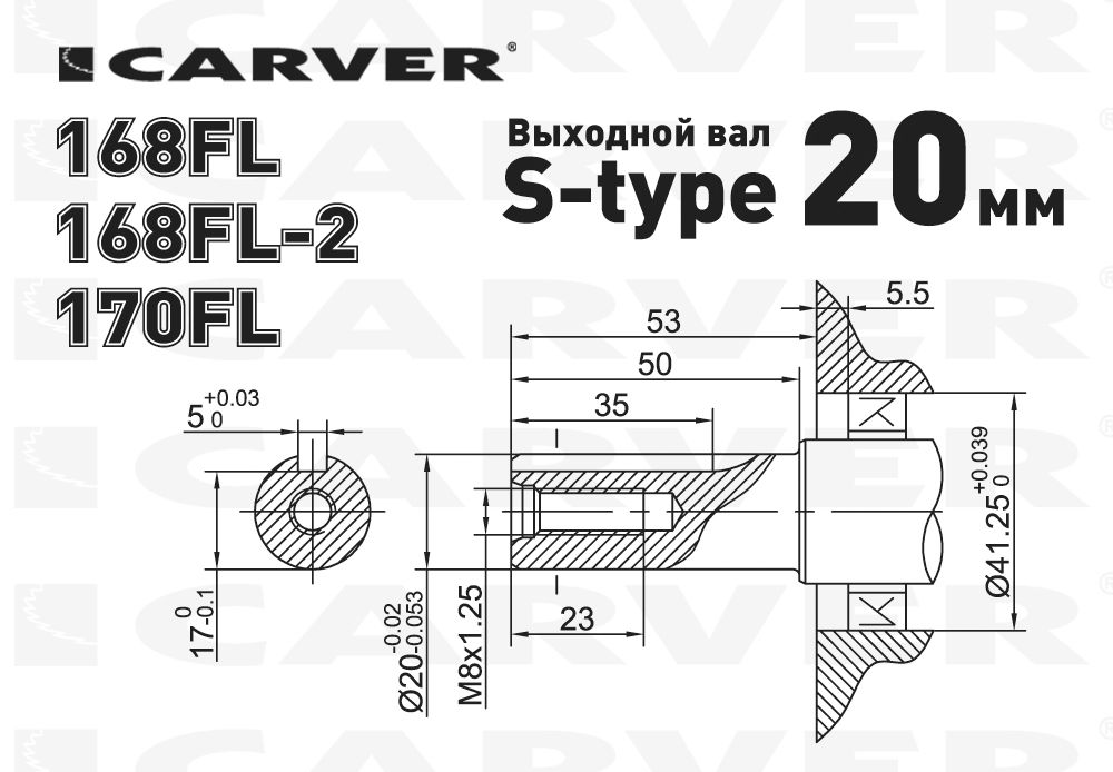 Двигатель бензиновый Carver 170FL