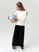 Джемпер для девочки с длинным рукавом AT977-1 молочный