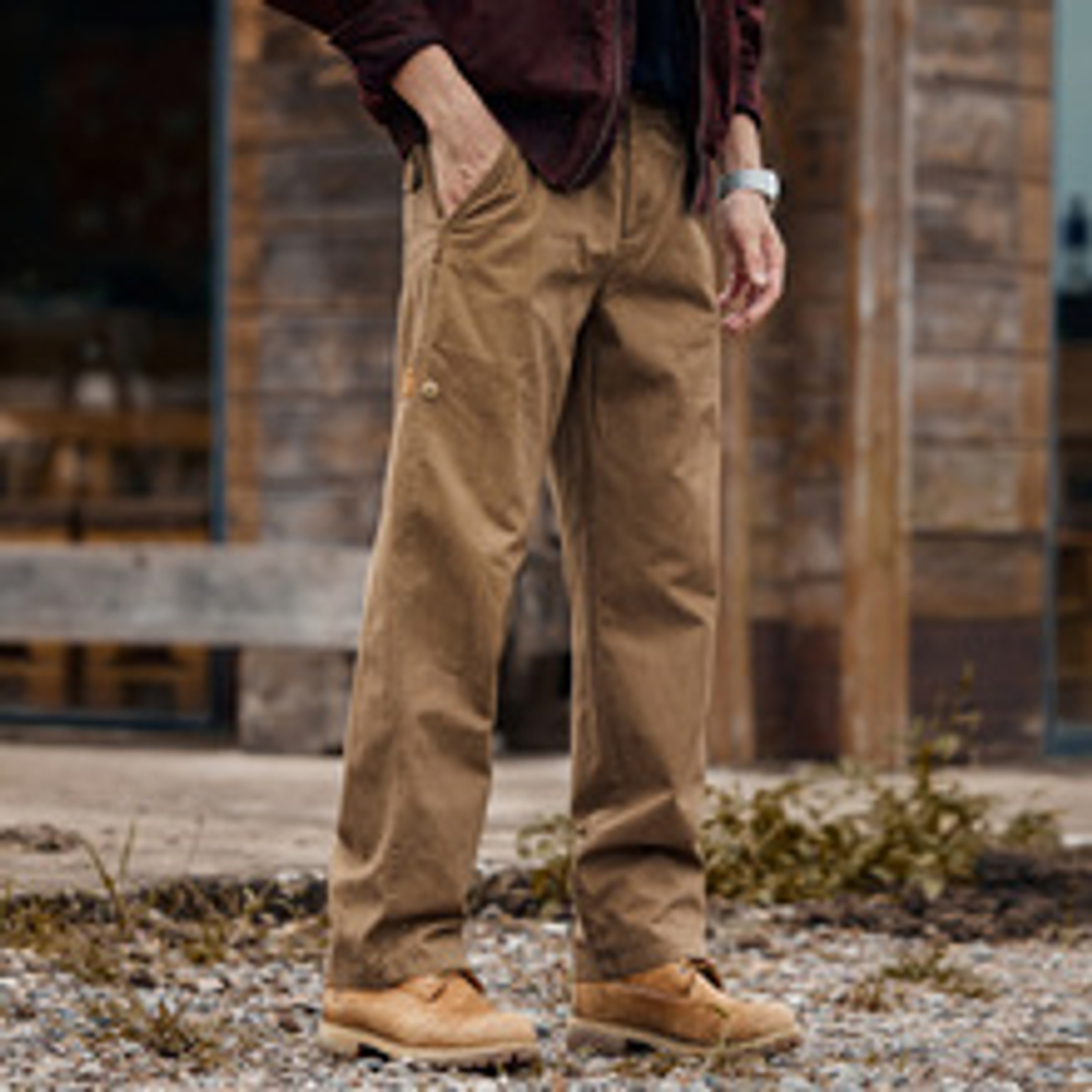 Американские ретро тяжелые мужские брюки-карго на флисовой подкладке, зимние утолщенные модные брендовые мужские свободные прямые повседневные длинные брюки