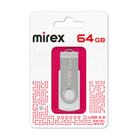 Флешка 64-GB MIREX MIREX SWIVEL белый USB-2.0