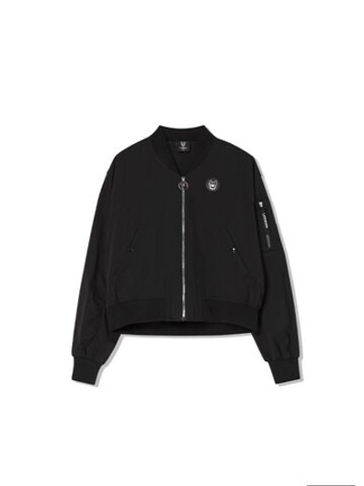 Укороченный бомбер из нейлона