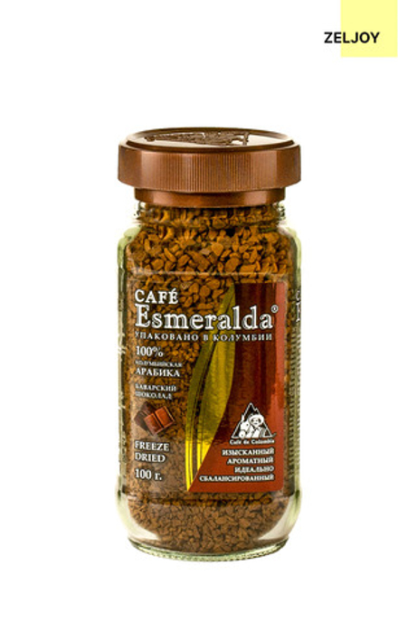 Кофе растворимый Esmeralda Баварский шоколад 100 гр. (ст/б)