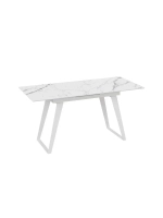 Стол кухонный Белый муар мрамор 140(180)х80х77 см