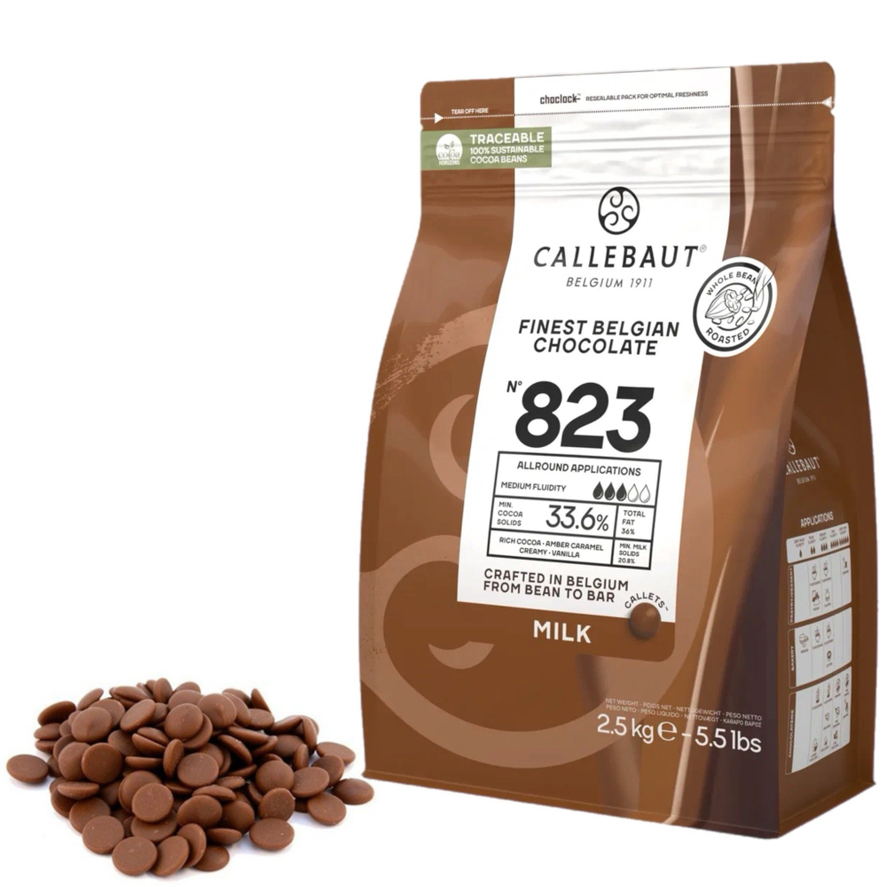 Шоколад молочный 33,6% CALLEBAUT 2.5 кг